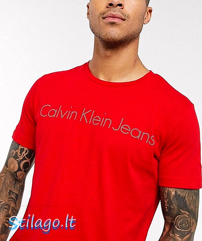 Calvin Klein Treasure vitka majica-rdeča