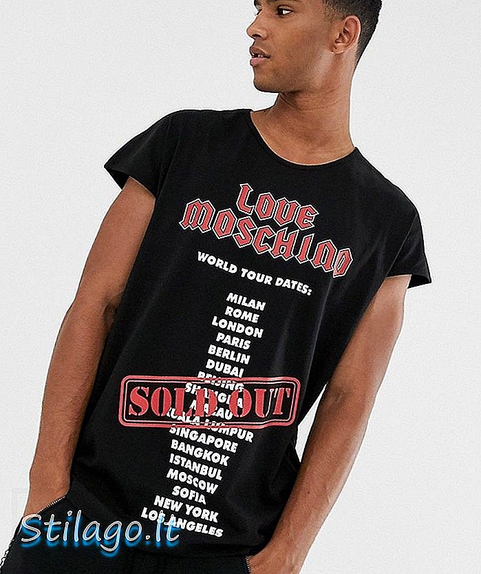 Love Moschino uitverkocht T-shirt in zwart