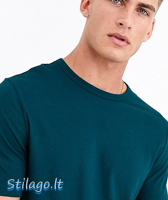 Camiseta con dobladillo curvo de River Island en verde