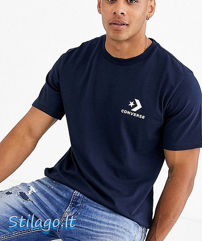 T-shirt Converse Star Chevron em azul-marinho