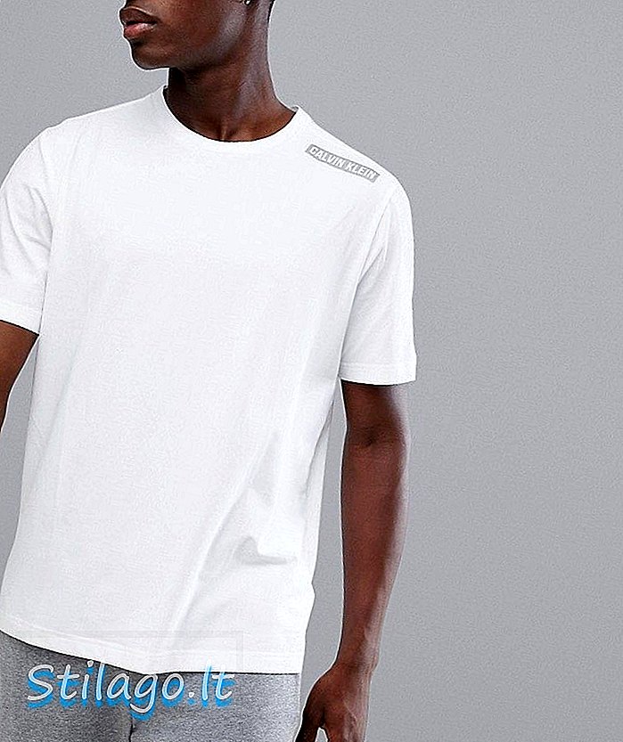 Calvin Klein Performance logo t-shirt-Branco