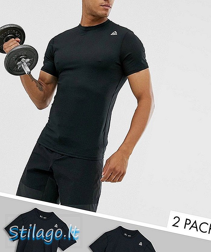 T-Shirt Reebok 2pack Performance-Nera