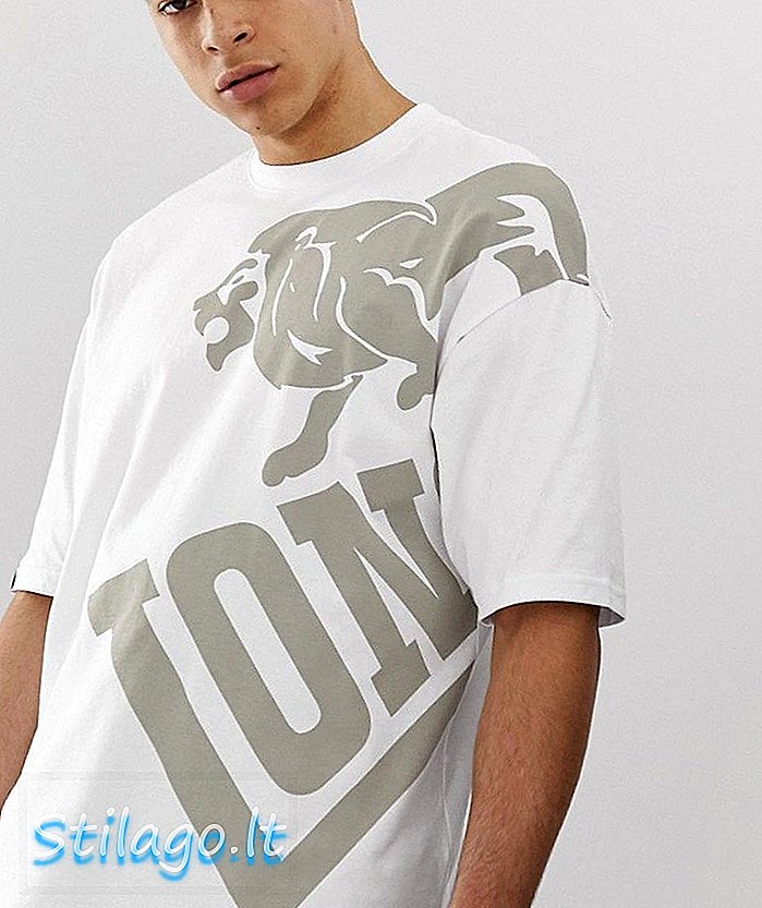 Lonsdale boxy marškinėliai-balti