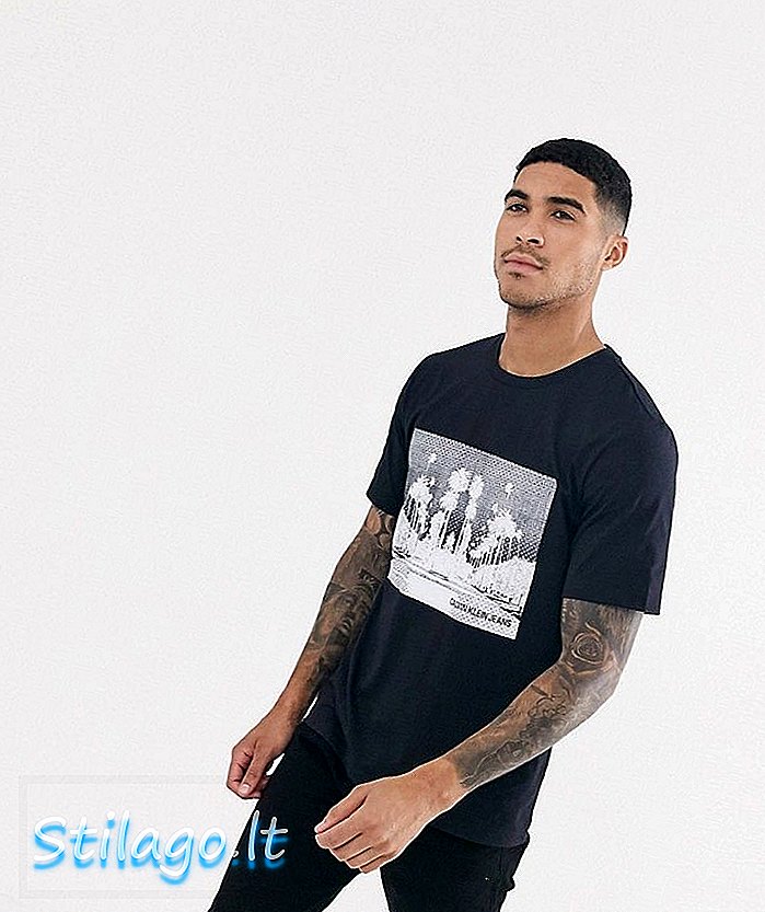 Calvin Klein Jeans Cali Landscape T-shirt-zwart