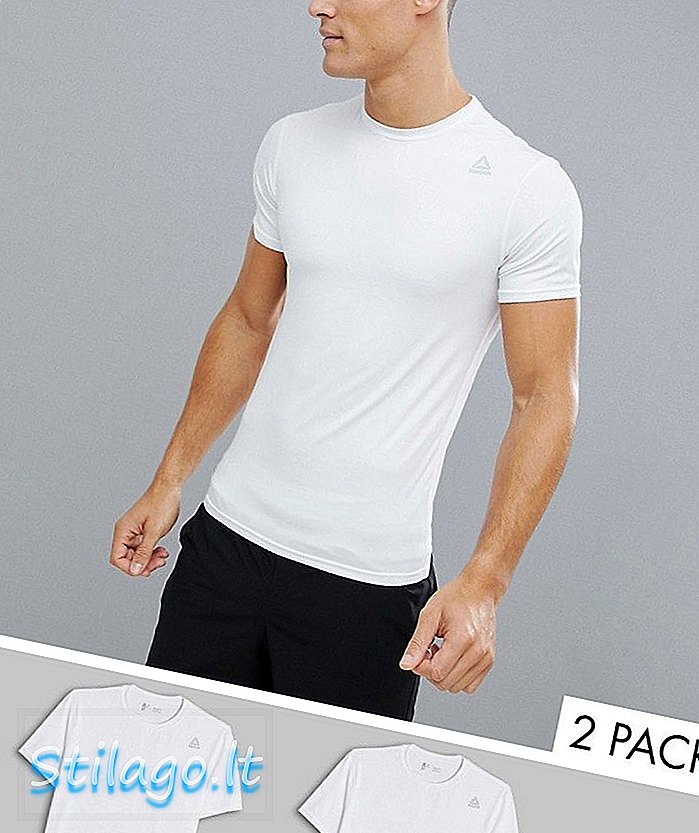 „Reebok“ 2 paketo balti marškinėliai