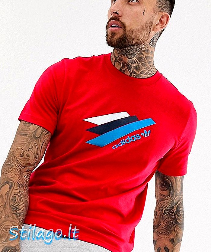 „Adidas Originals Palemston“ marškinėliai raudoni