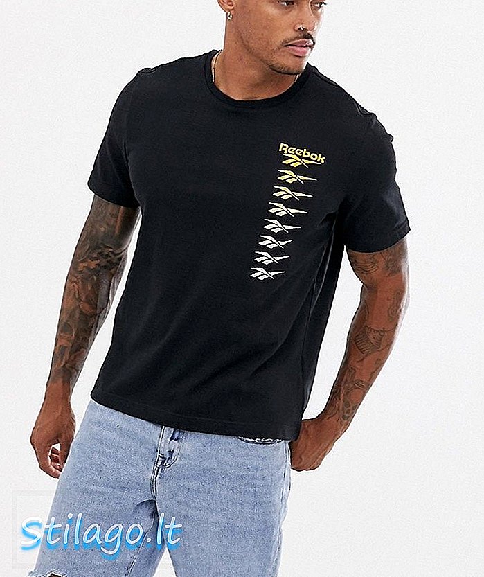 Reebok t-shirt med ombre logotyp i svart