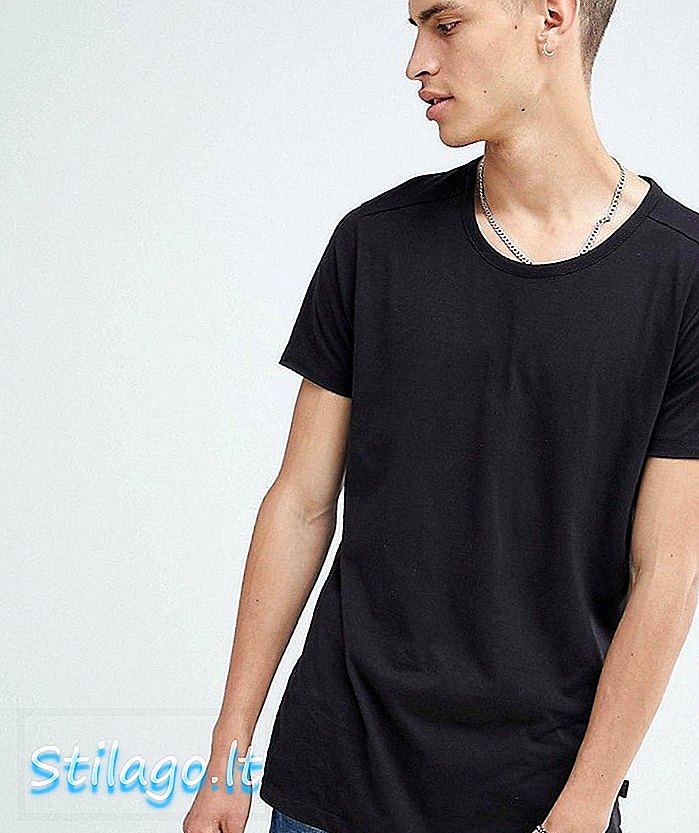 T-shirt Lee con orlo a gradini nero