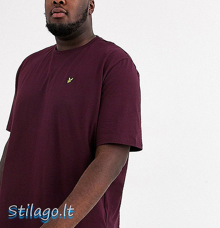 T-shirt con logo Lyle & Scott in rosso bordeaux