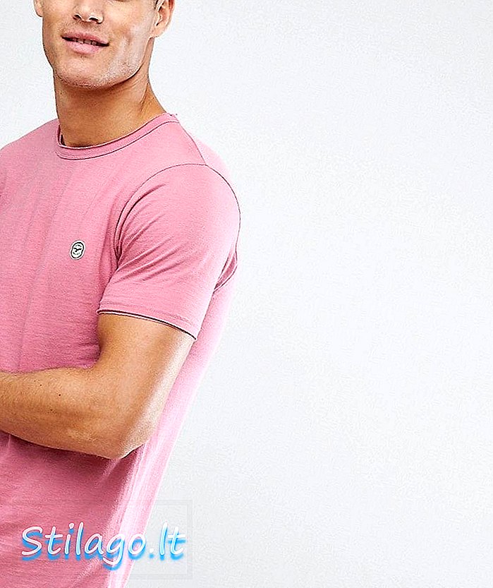 Le Breve Longline Raw Edge T-Shirt-Pink