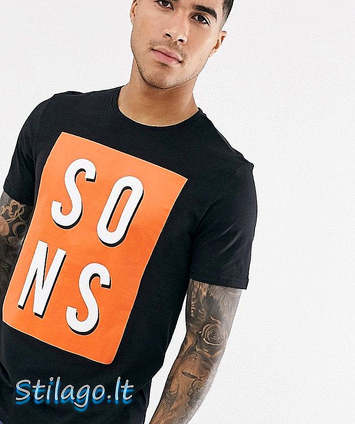 T-shirt logo Only & Sons berwarna hitam