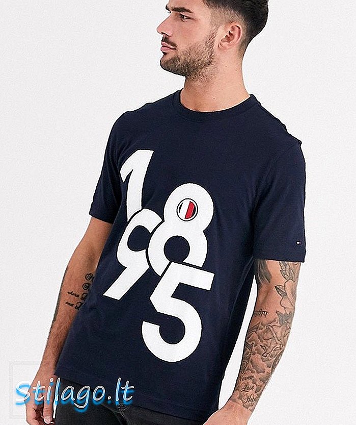 Tommy Hilfiger 숫자 티셔츠-블루