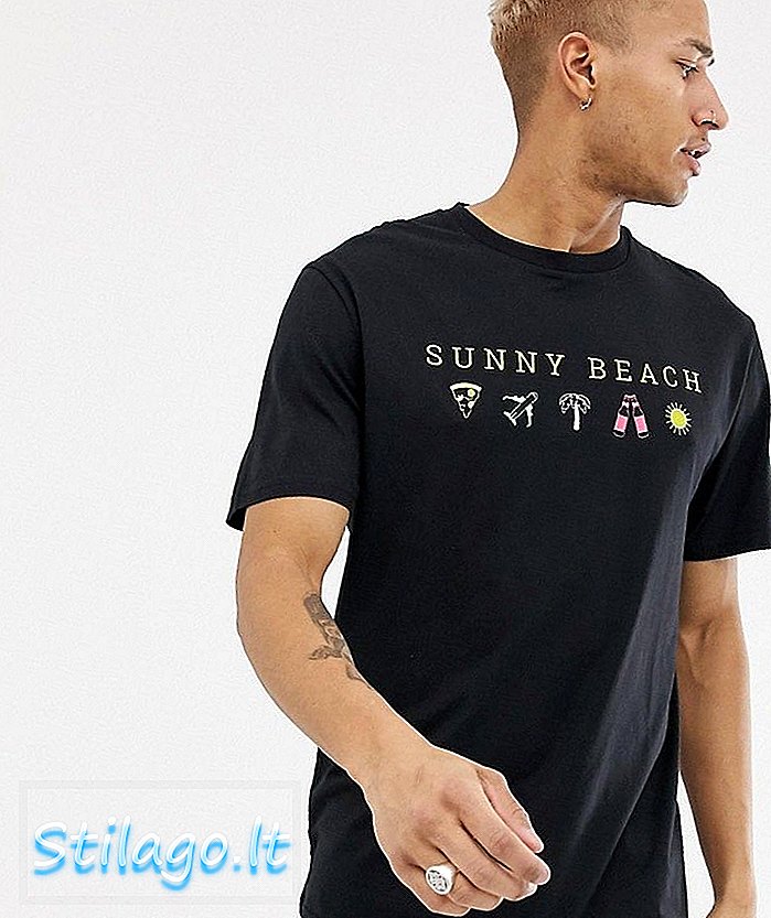 Urban Threads sonniger Strand übergroßes T-Shirt-Pink