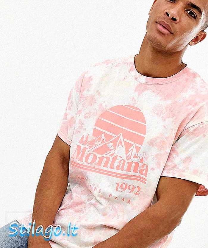 New Look Montana nyomtatott mosogató póló, rózsaszín