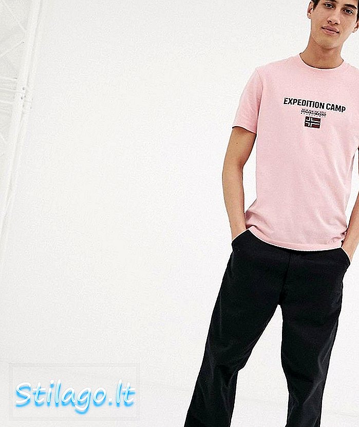 Napapijri Sonthe 로고 티셔츠, 핑크