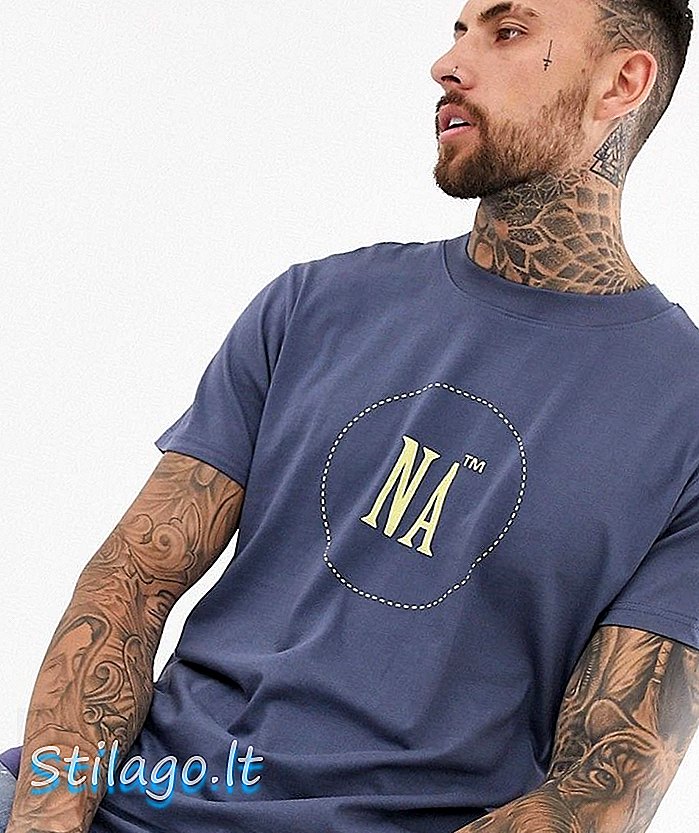 Koszulka T-shirt bryson Night Addict oversize-Niebieska