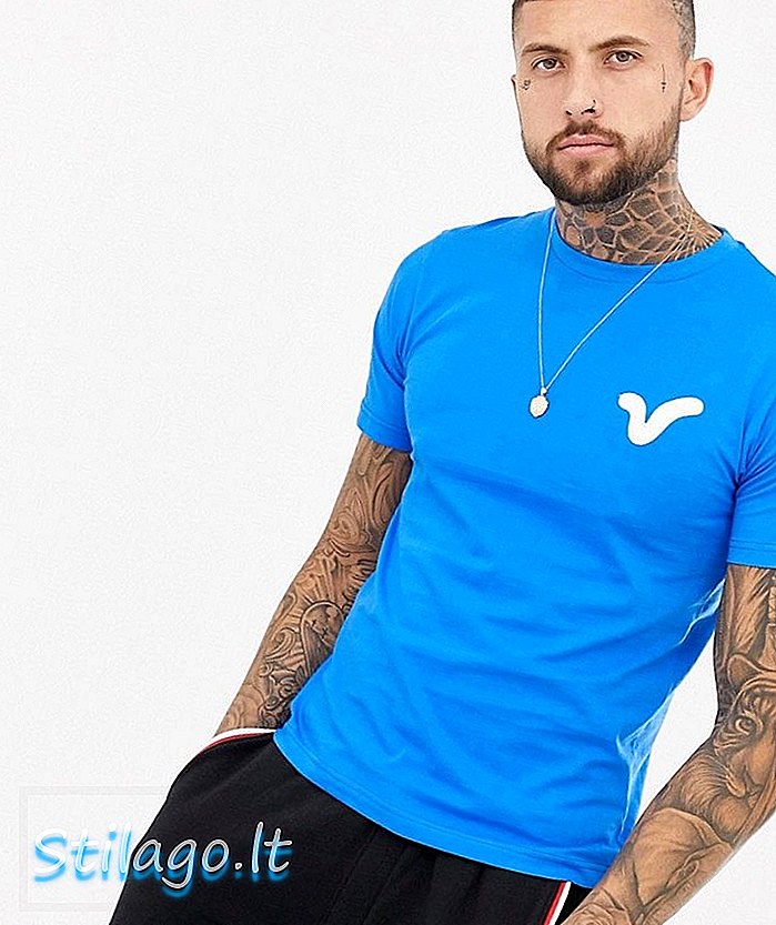 नीले रंग में Voi जीन्स पिपली भंवर लोगो टी-शर्ट