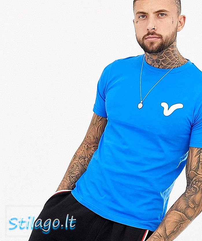 Voi Jeans Applique Swirl Logo T-krekls zilā krāsā