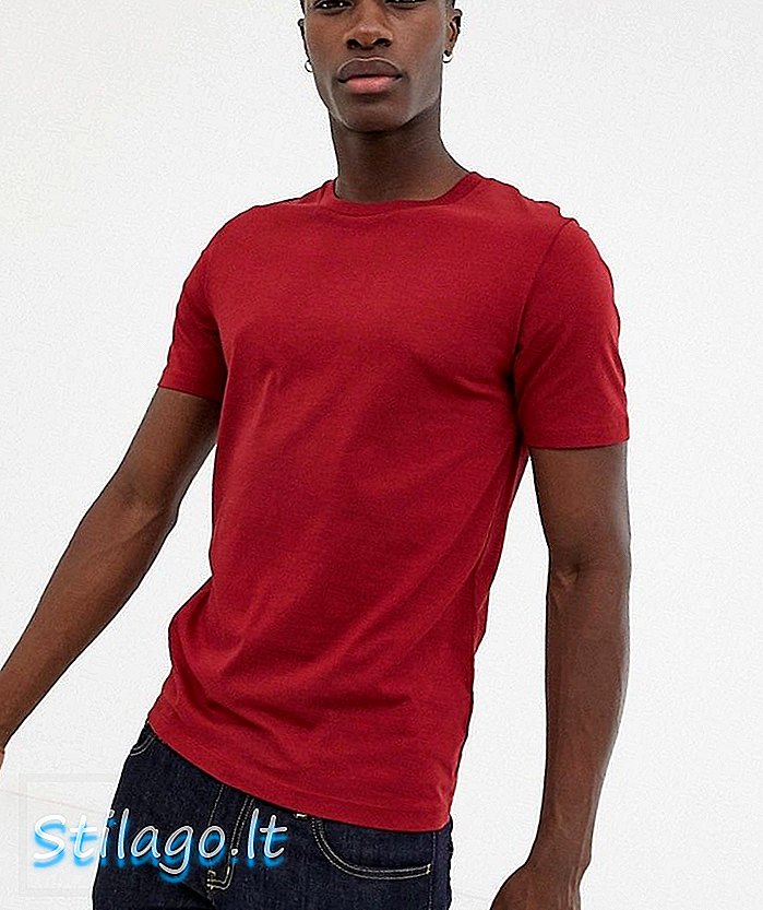 Wybrana koszulka Homme w bawełnianej czerwieni pima
