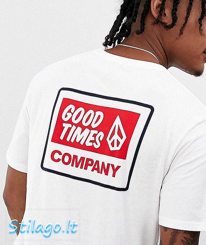 T-shirt imprimé Volcom Good Times Back-Blanc