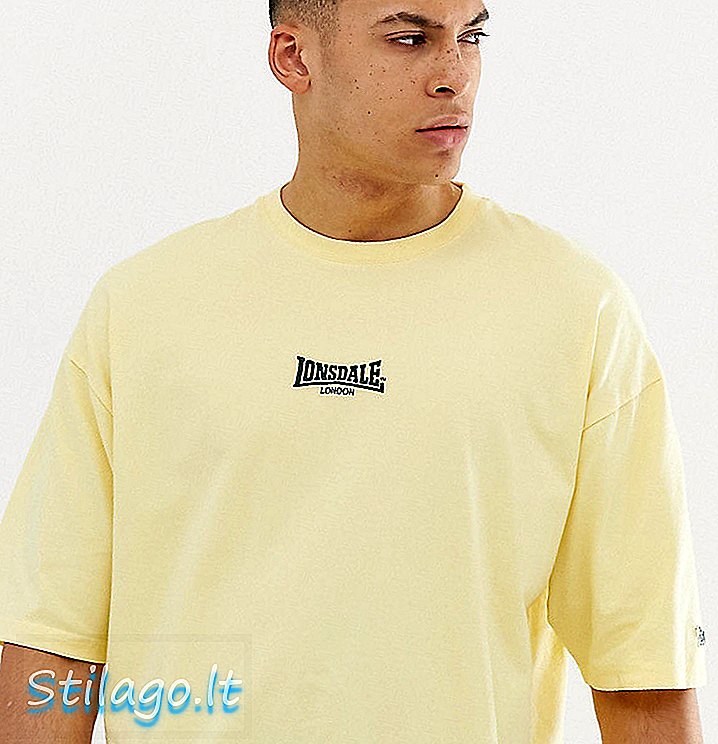 „Lonsdale“ bokso įgulos kaklo geltoni marškinėliai