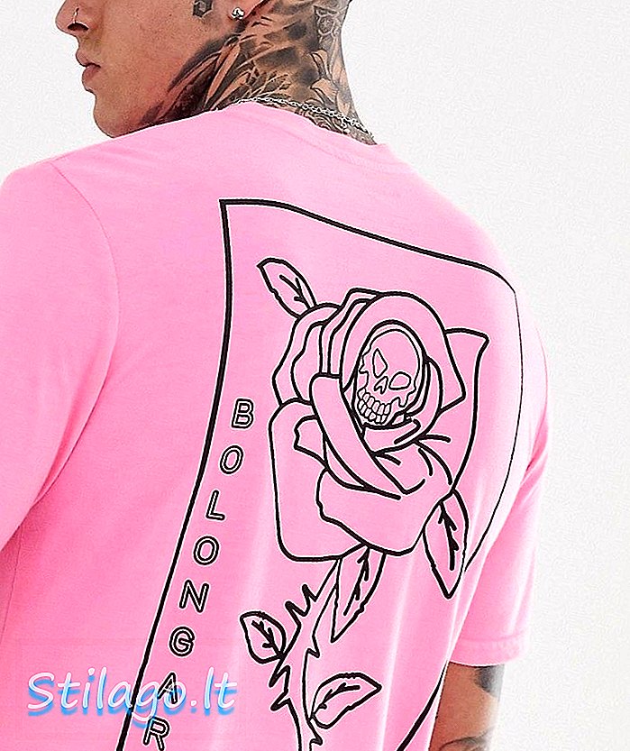 Majica Boongaro Trevor iz neona z rožnatim tiskom-roza