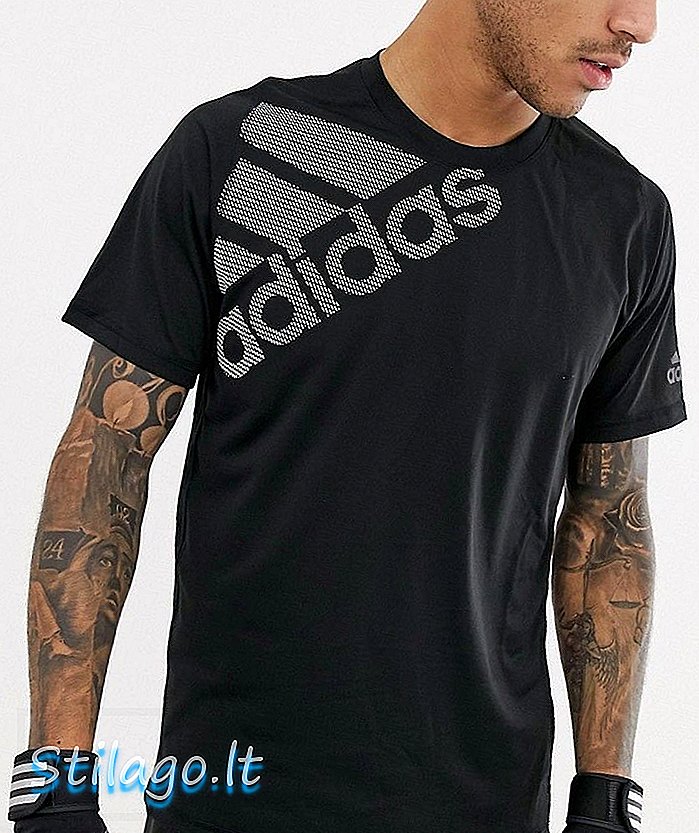 majica z logotipom adidas Performance v črni barvi