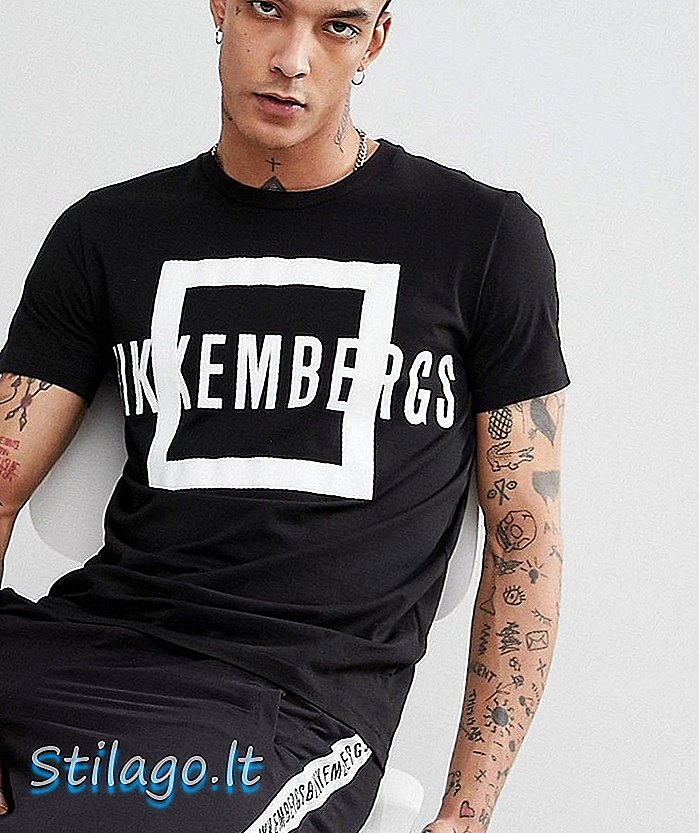 Bikkembergs เสื้อยืดโลโก้ - ดำ