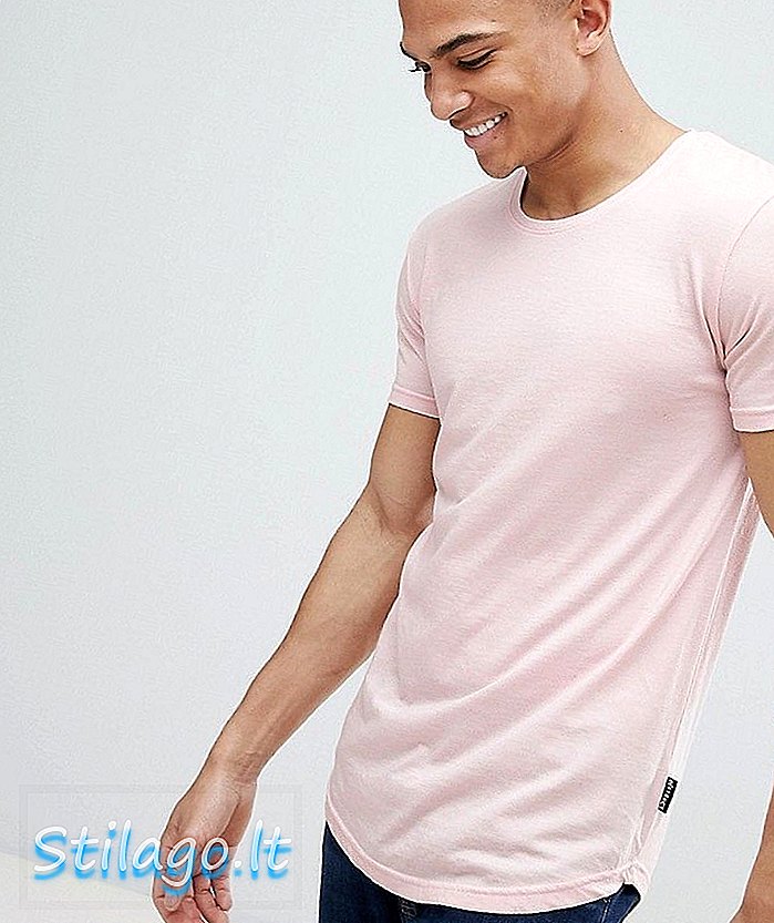 D-Struct Longline Burnout T-Shirt-Pink