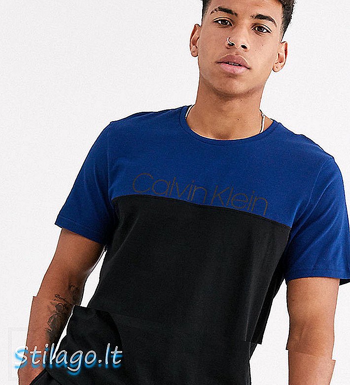 Tričko Calvin Klein blokové salónikové modré