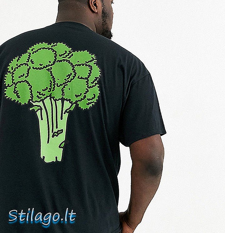 Nauji „Love Club Plus“ brokolių marškinėliai su užpakaliu - juodi