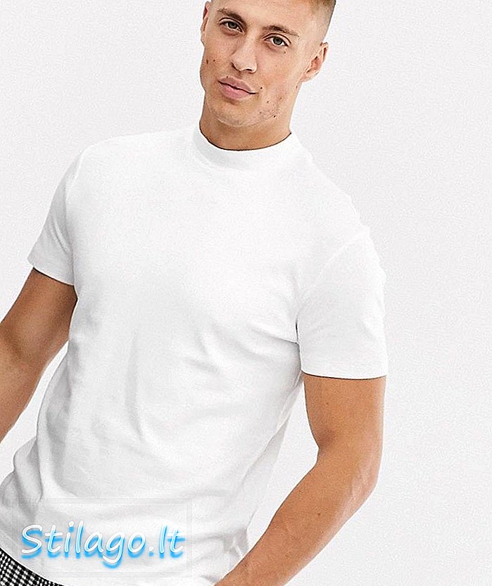 New Look bruņurupuča kakla t-krekls baltā krāsā