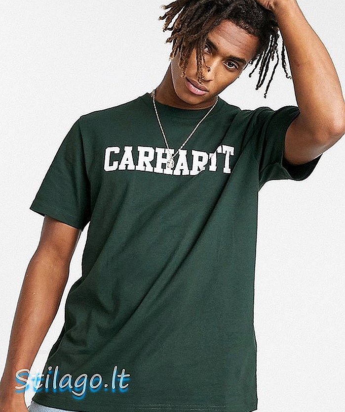 Majica Carhartt WIP College-zelena