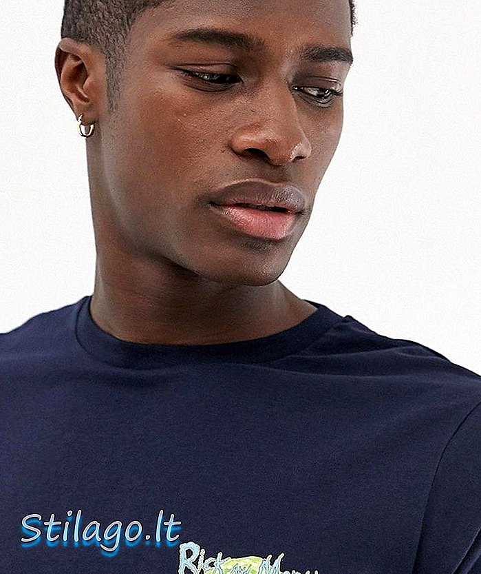 ASOS DESIGN - T-shirt Rick et Morty - Bleu marine