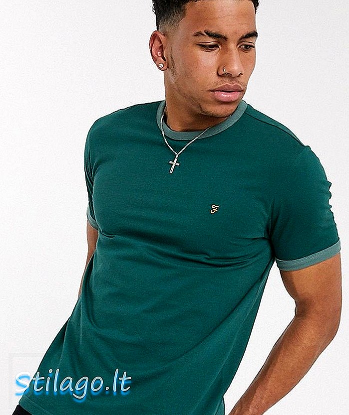 Farah Groves camiseta con cuello redondo en verde