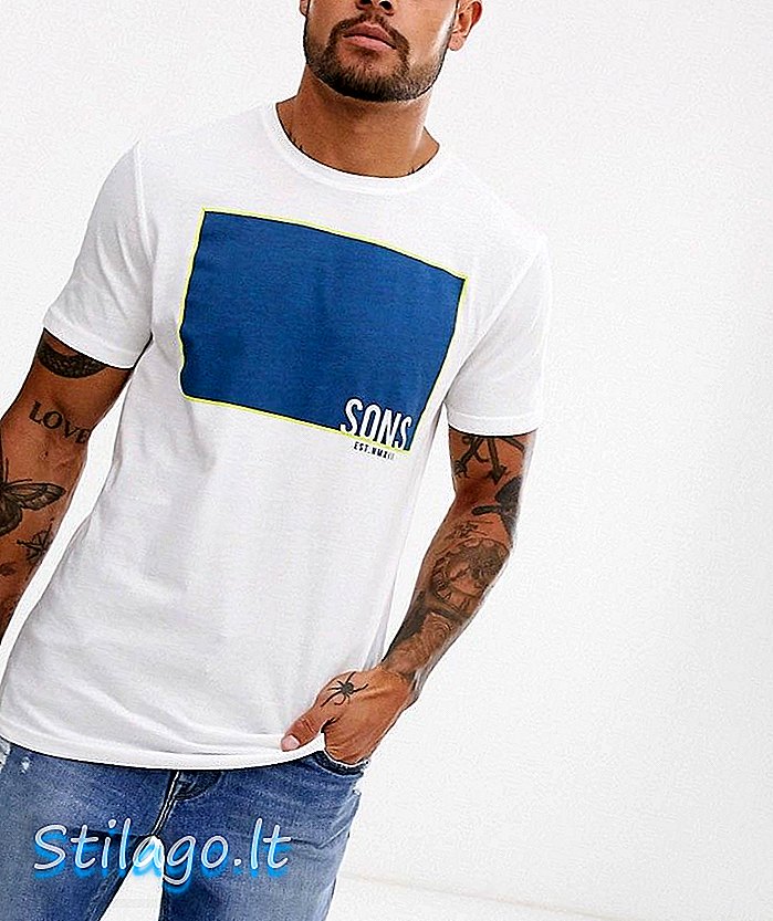 T-shirt con logo Only & Sons bianca