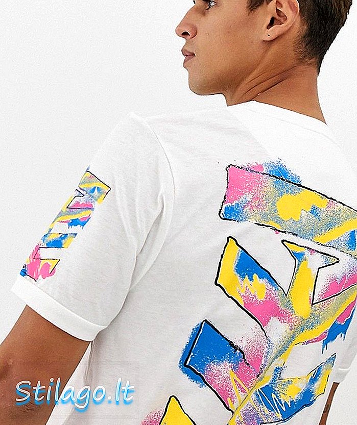 T-shirt z nadrukowanym wzorem Le Breve z tyłu, biały