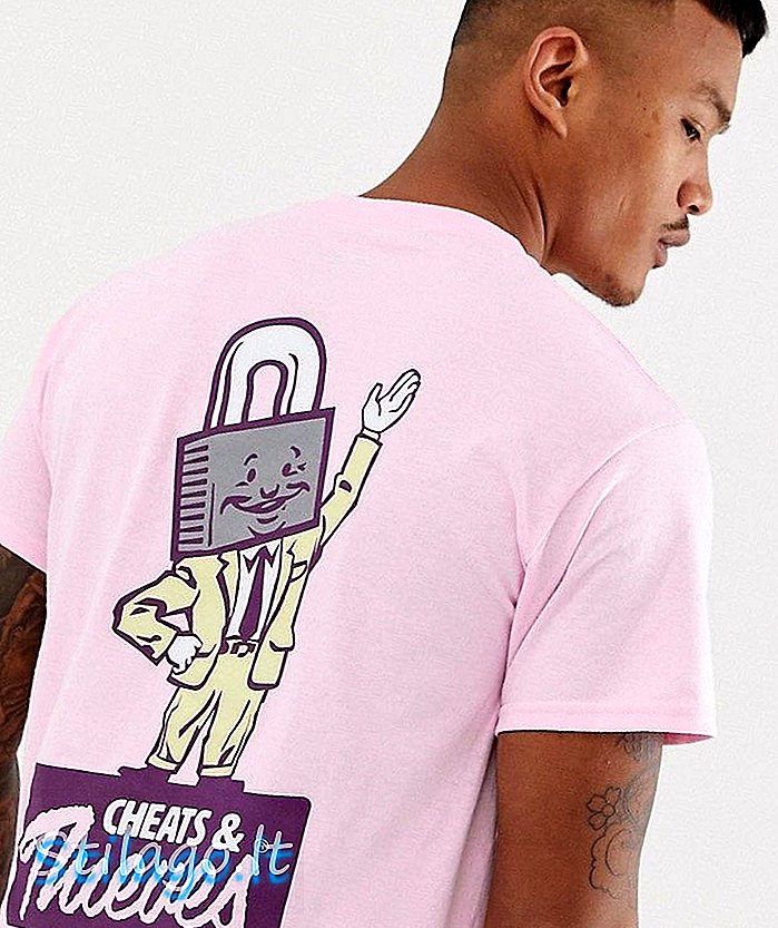 Cheats & Thieves заключва тениска с обратно принтиране - розово