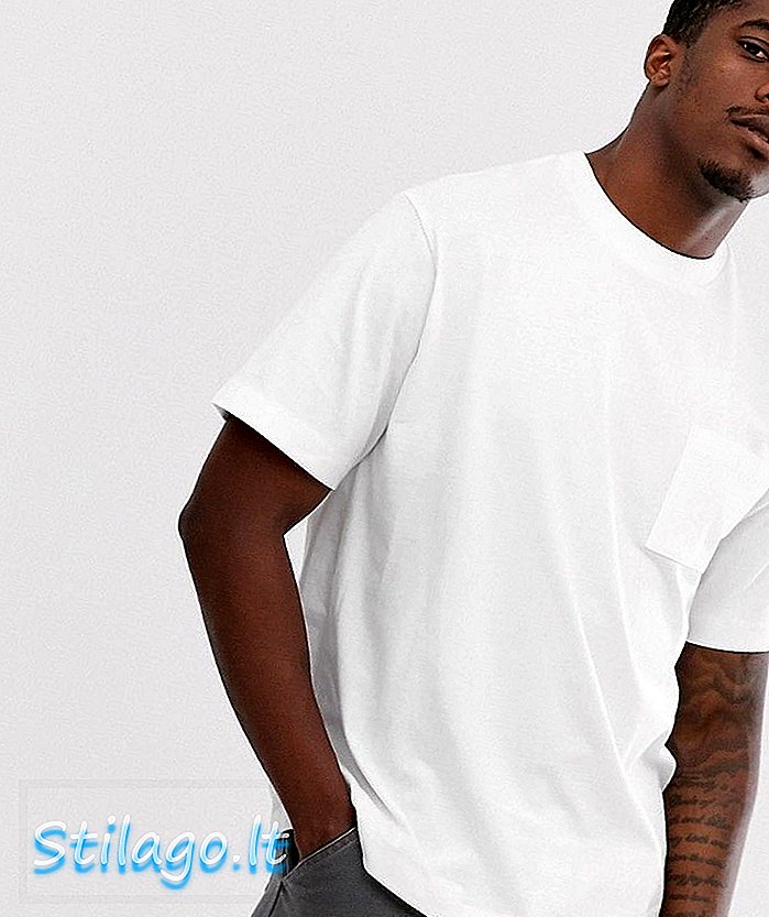 Pull & Bear uvolněné fit tričko v bílé barvě