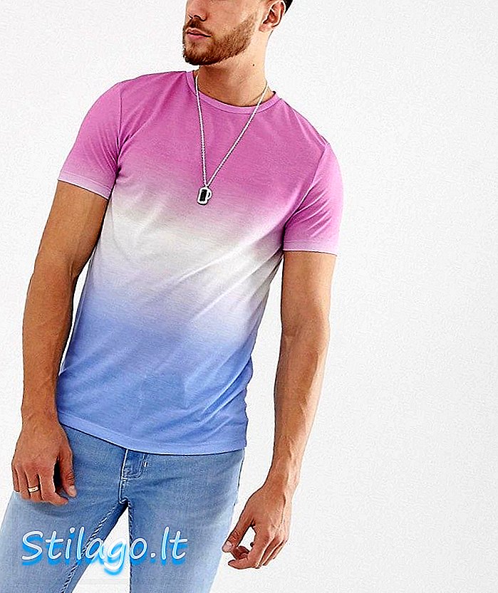ASOS DESIGN t-paita dip-väriainepesua vaaleanpunaisessa-monivärisessä