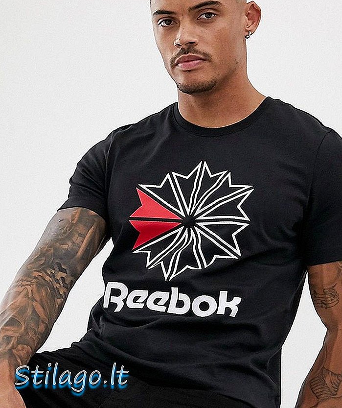 Grafické tričko Reebok Classics v čiernej farbe