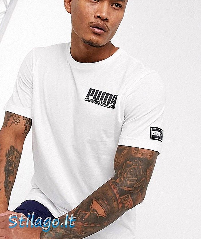 Puma atletické tričko v bílé barvě