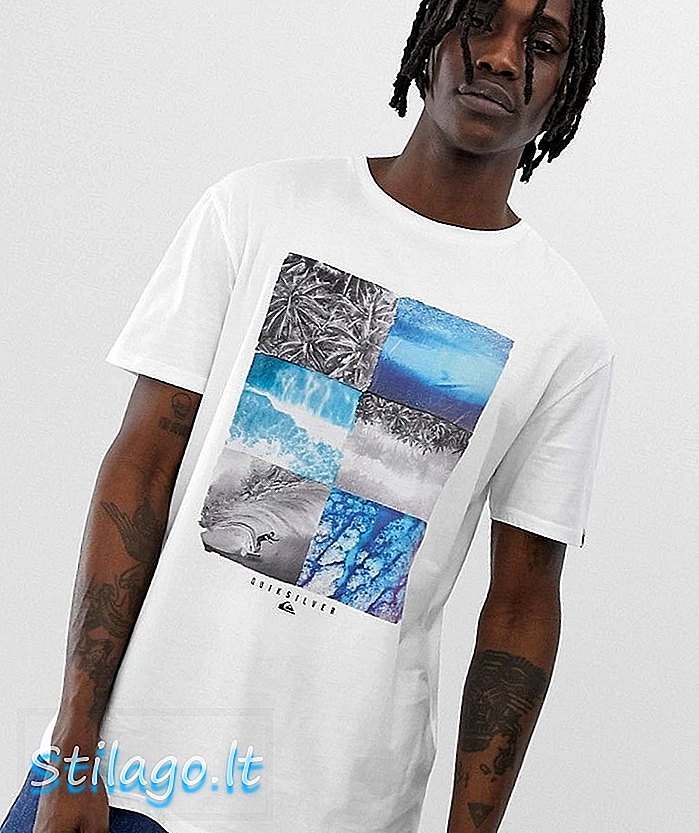 पांढर्‍या रंगात क्विक्सिलव्हर फोटो फन टी-शर्ट