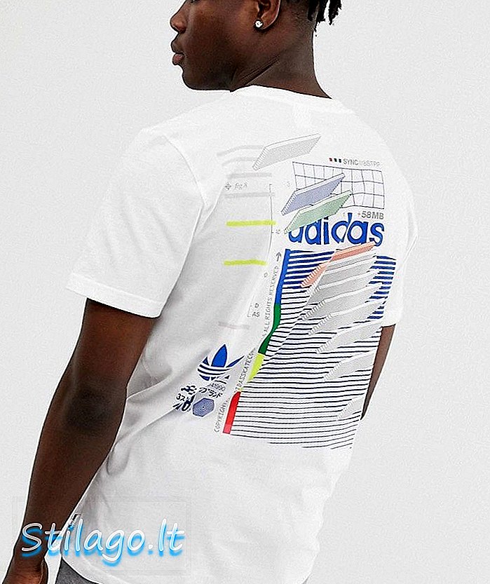 Adidas skeitborda logo T-krekls balts