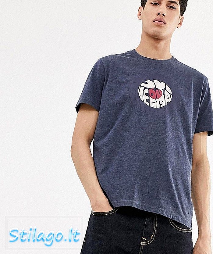 T-shirt target con stampa mod Ben Sherman-Blu