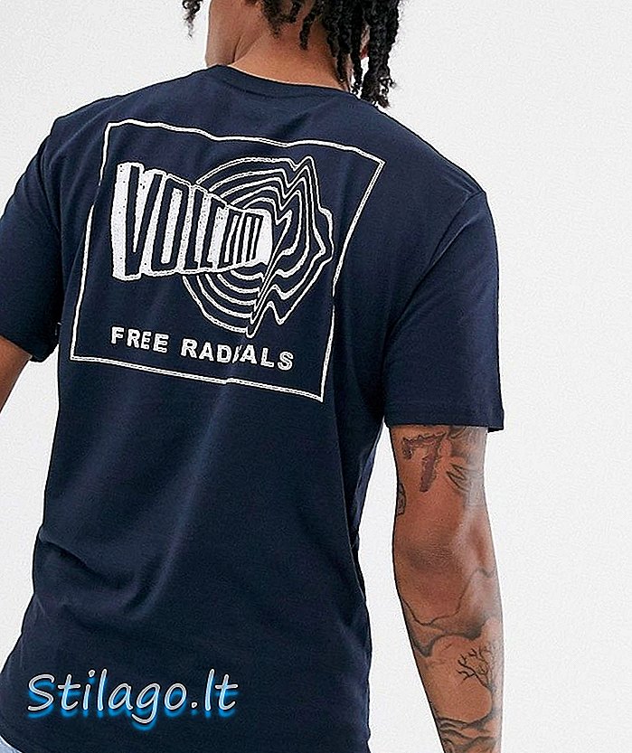 Volcom फ्री BSC बैक प्रिंट टी-शर्ट-नेवी