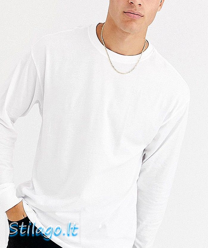 New Look camiseta de manga comprida com mangas compridas em branco