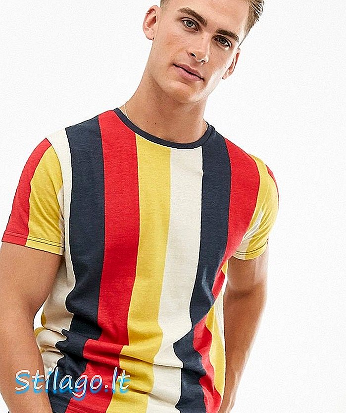 Modig sjel-t-skjorte med stripe-Multi