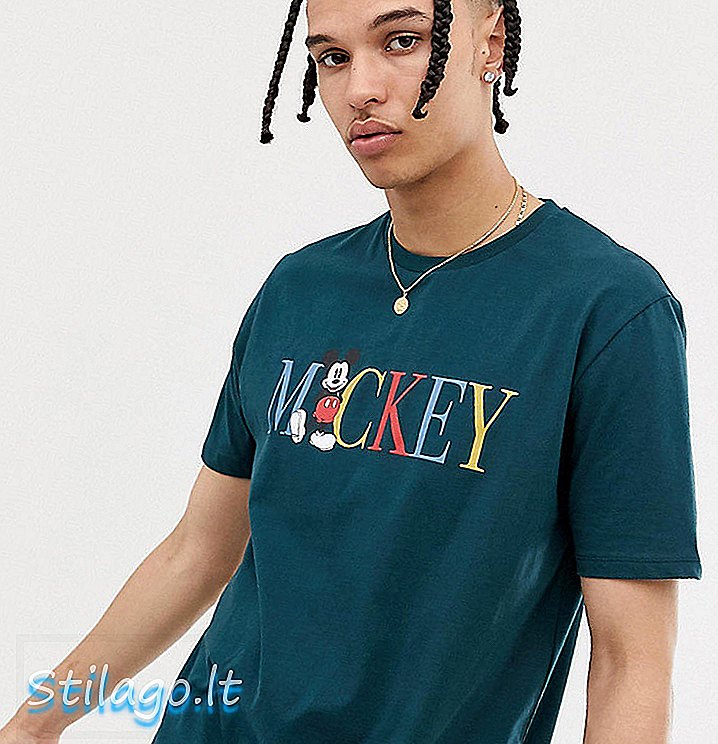 ASOS DESIGN Tall - Mickey - Relaxed T-shirt met retro-print - groen