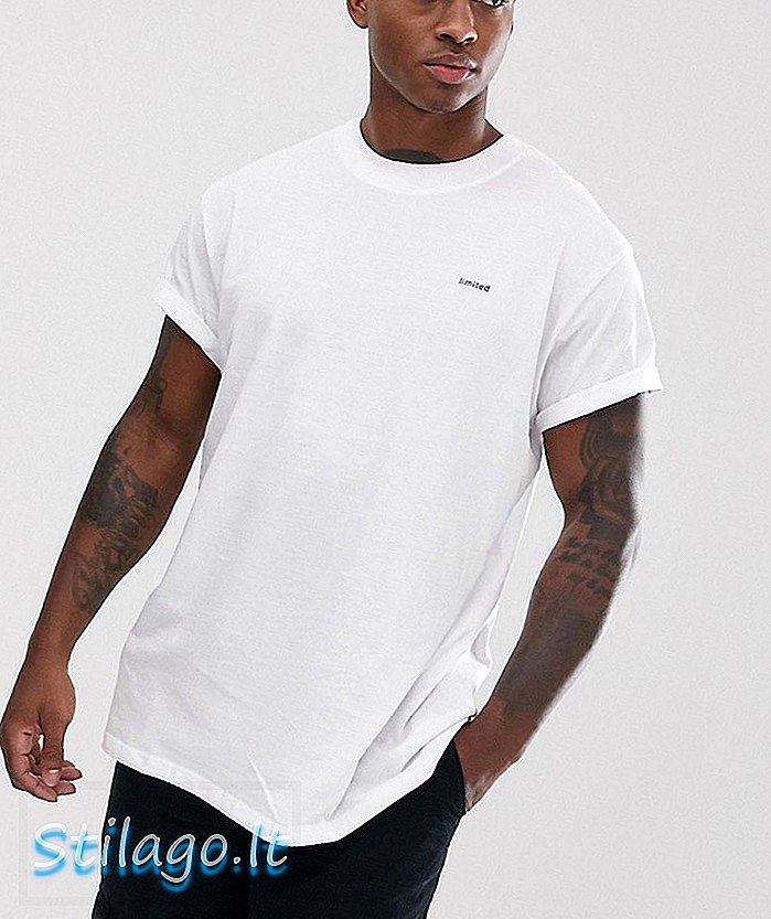 Night Addict - T-shirt oversize à imprimé poitrine limité - Blanc